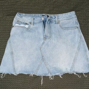 White Fox Denim Mini Skirt